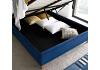 5ft King Size Kingston Blue Velvet Ottoman Storage Bed Frame 5